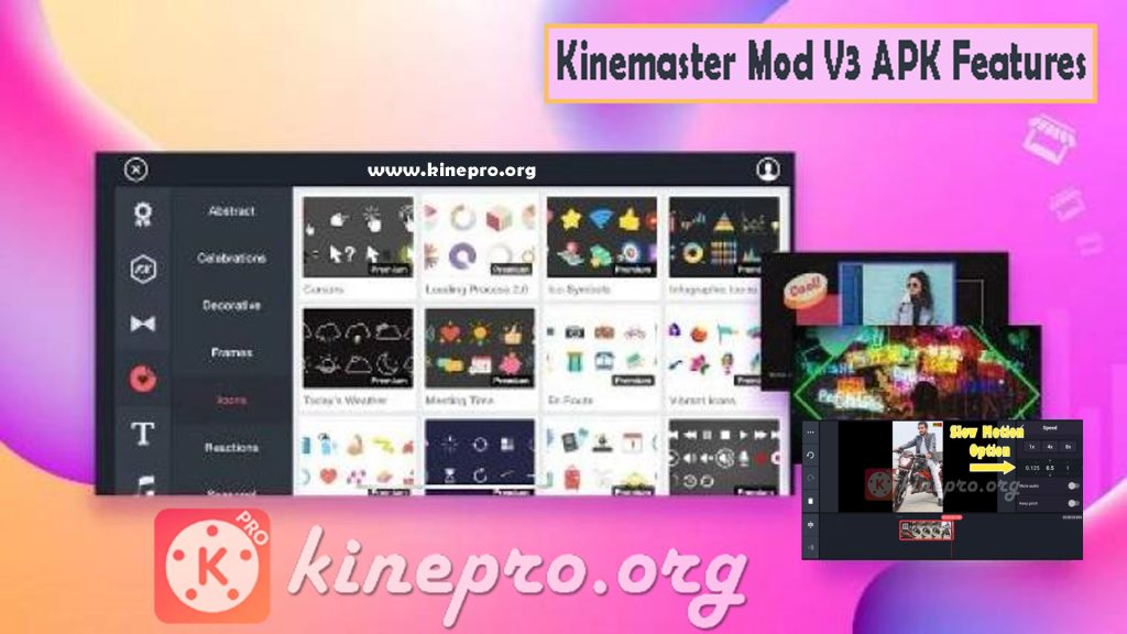 Kinemaster MOD APK V3 Features: